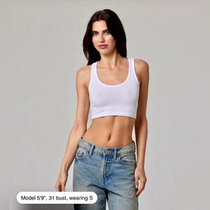 NWT TALENTLESS - White Crop Modal Ribbed Tank